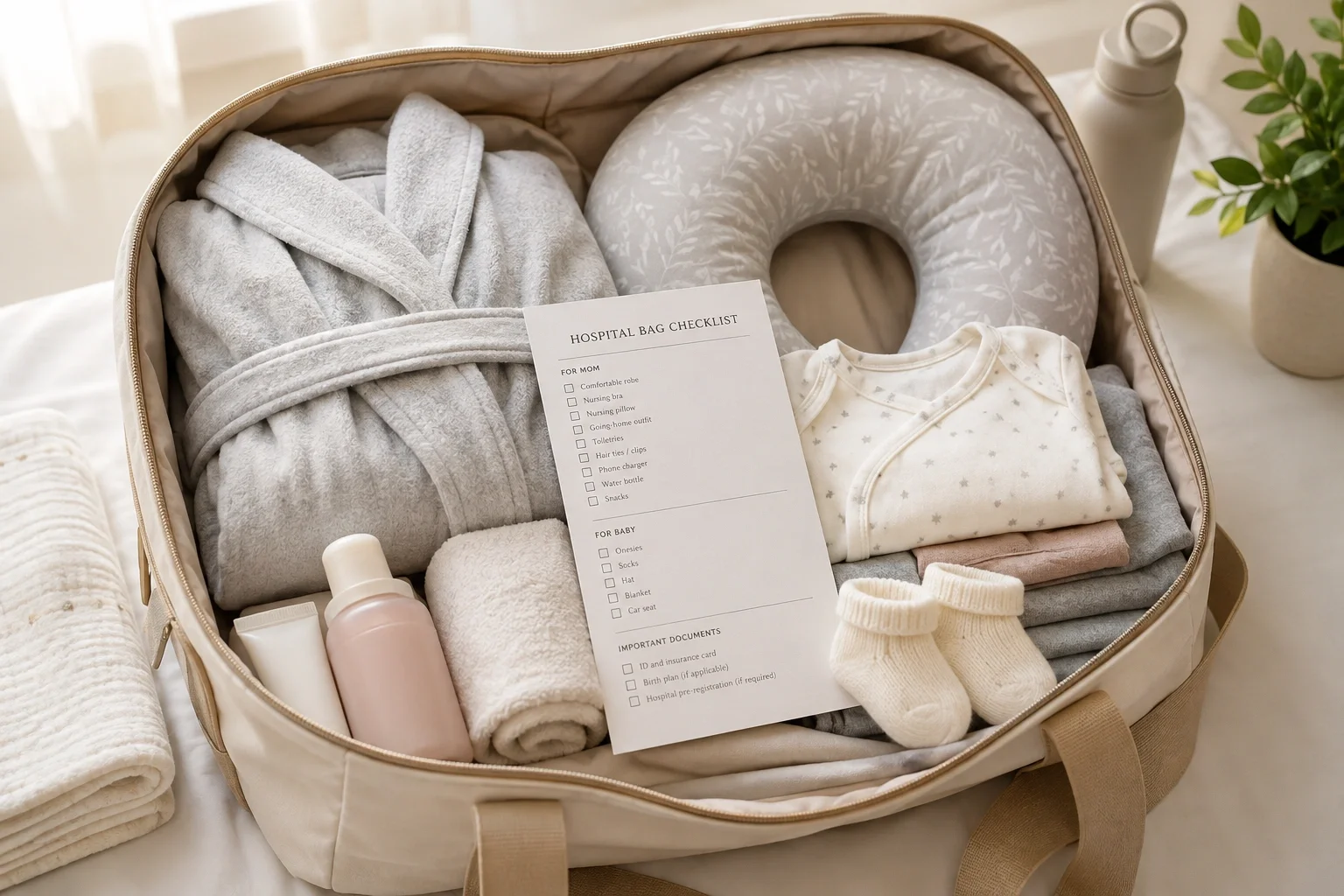Hospital Bag Checklist - What to pack for labor and delivery