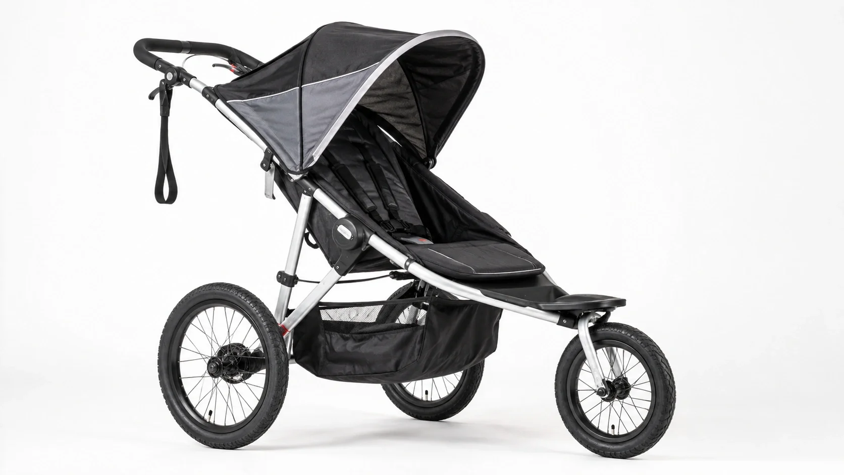 Jogging stroller with large wheels